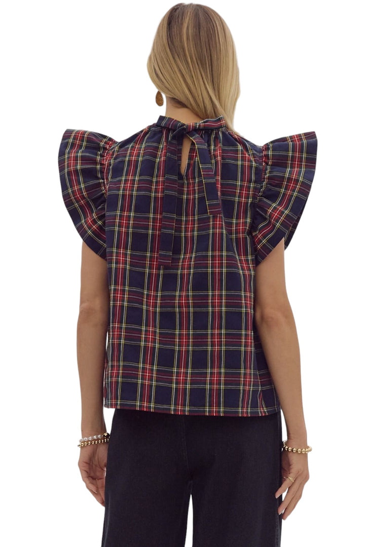 James Plaid Printed Top