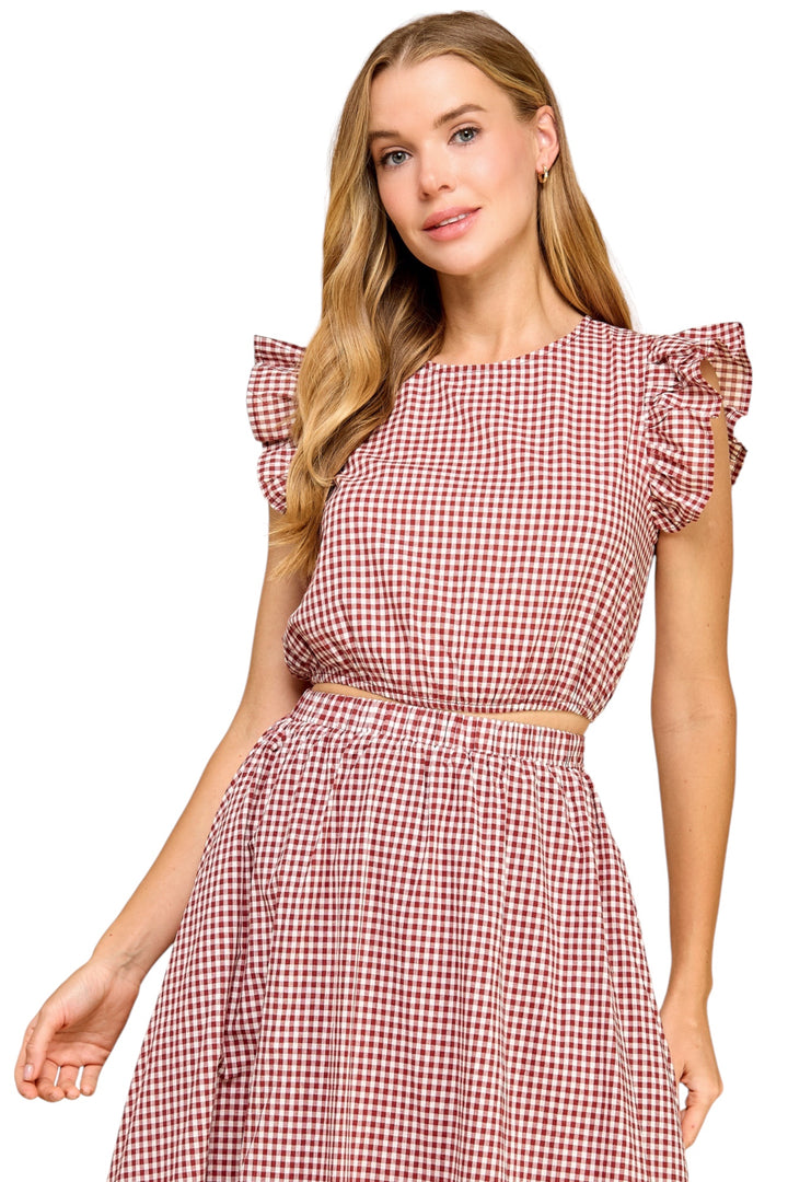 Dixon Gingham Skirt Set