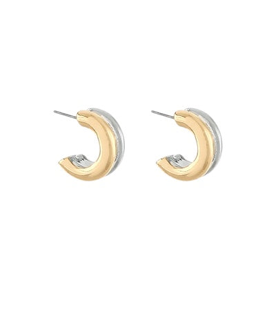 Two Tone Layered Hoops