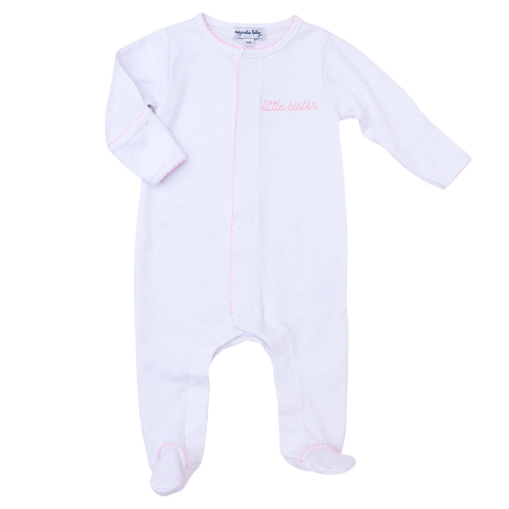 Little Sister Embroidered Footie