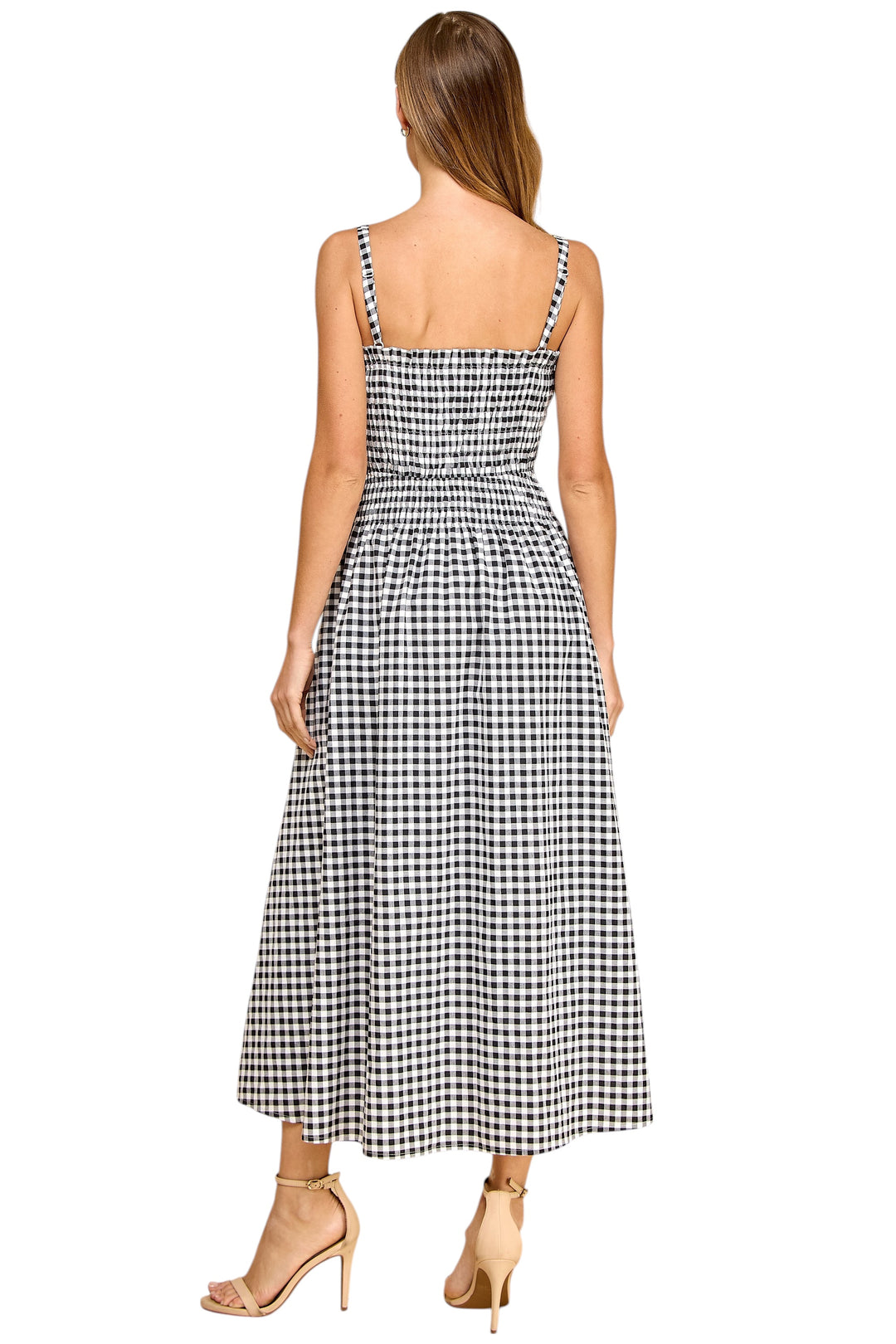 Hattie Gingham Midi Dress