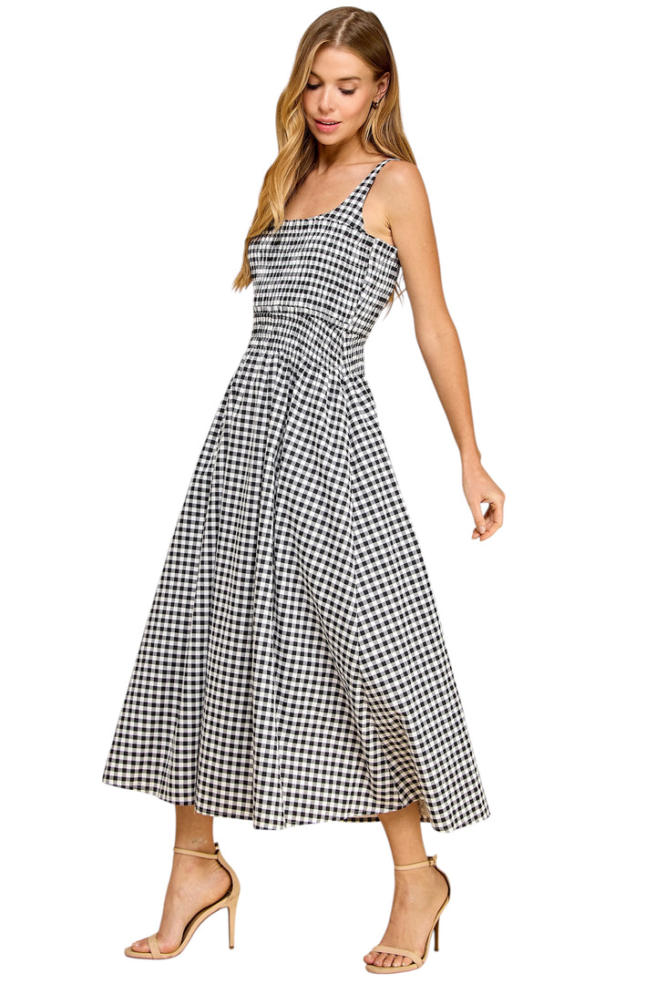 Hattie Gingham Midi Dress