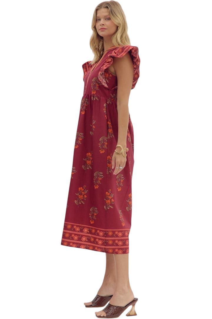 Conlan Printed Midi Dress