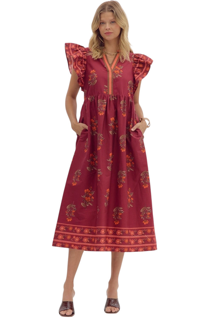 Conlan Printed Midi Dress