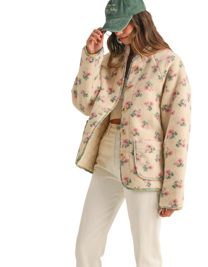 Piper Floral Sherpa Jacket