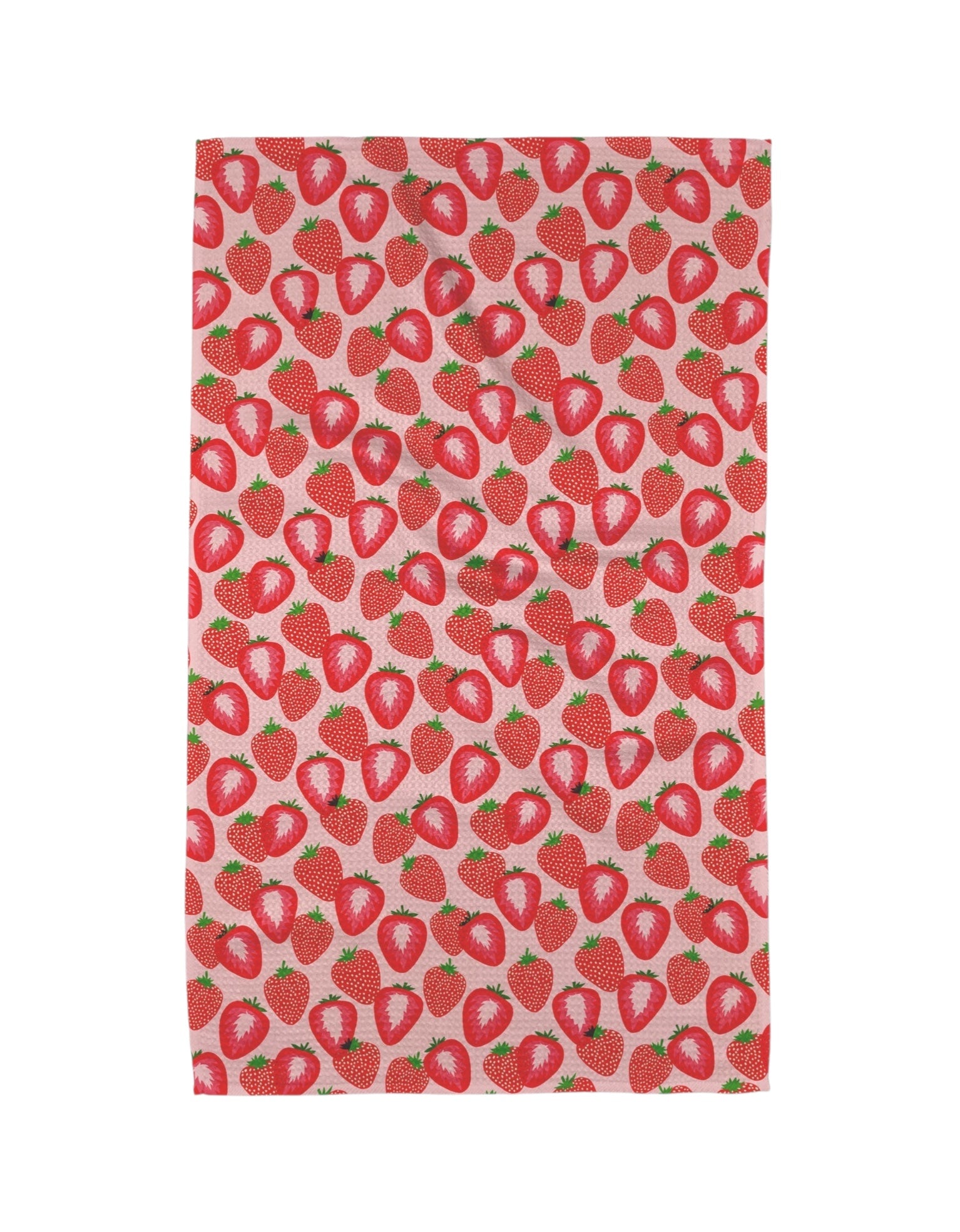 So Many Strawberries Geometry Kitchen Tea Towel