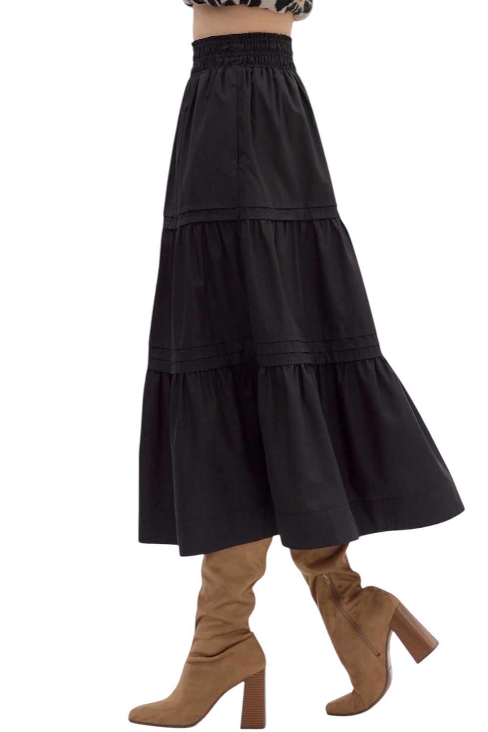 Harrison Tiered Midi Skirt