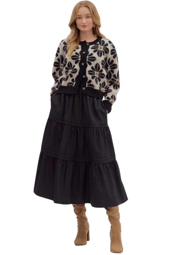 Harrison Tiered Midi Skirt