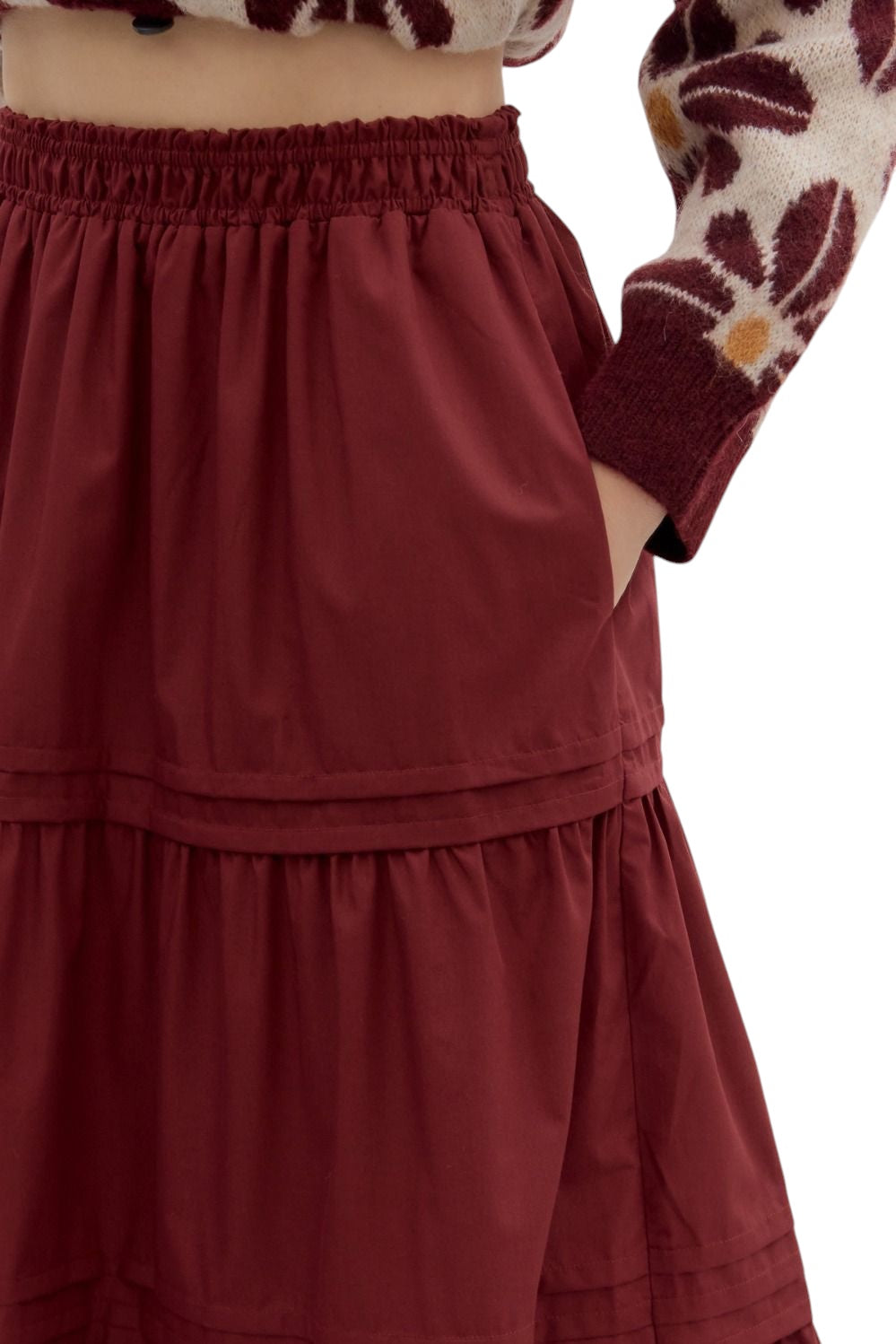 Harrison Tiered Midi Skirt