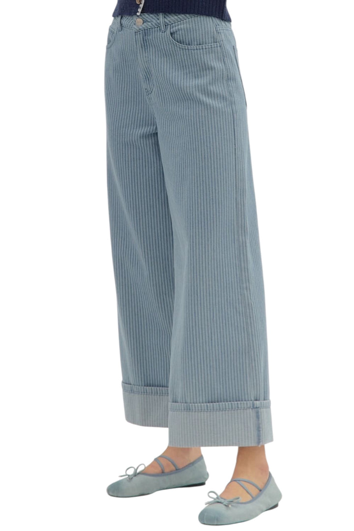 Memphis Striped Denim Pants