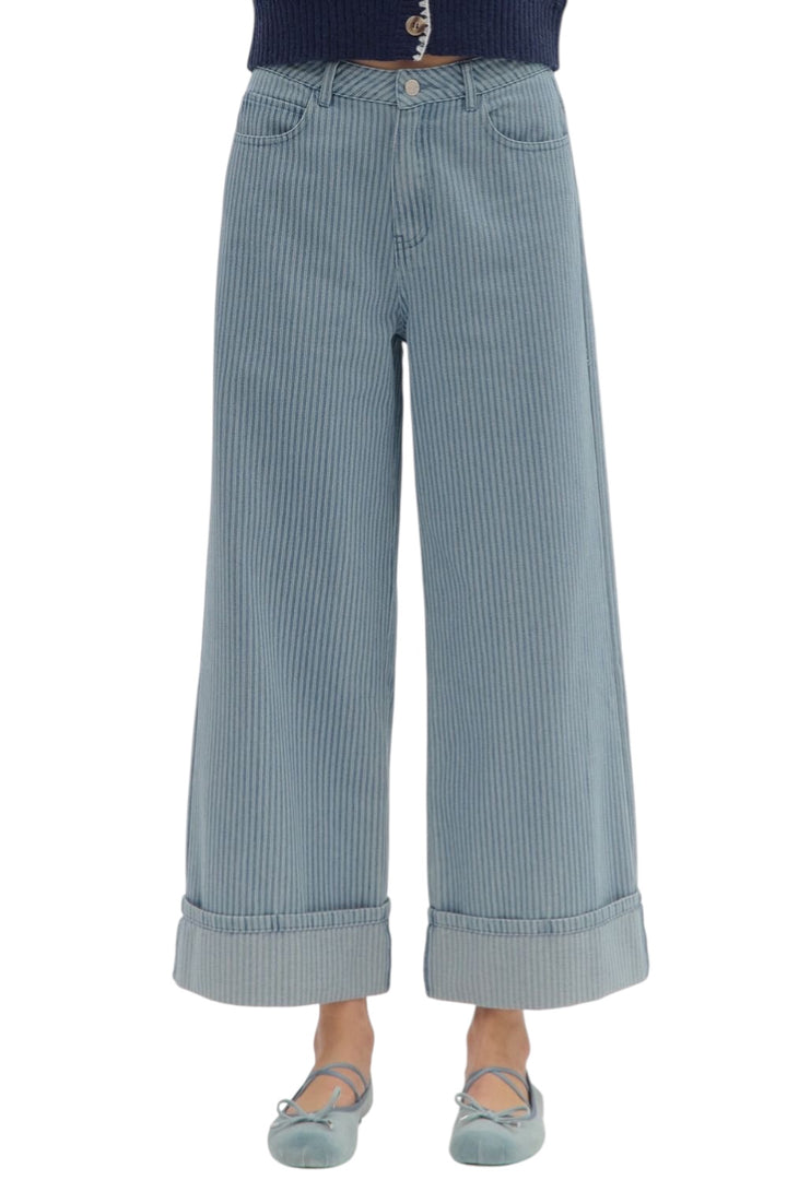 Memphis Striped Denim Pants