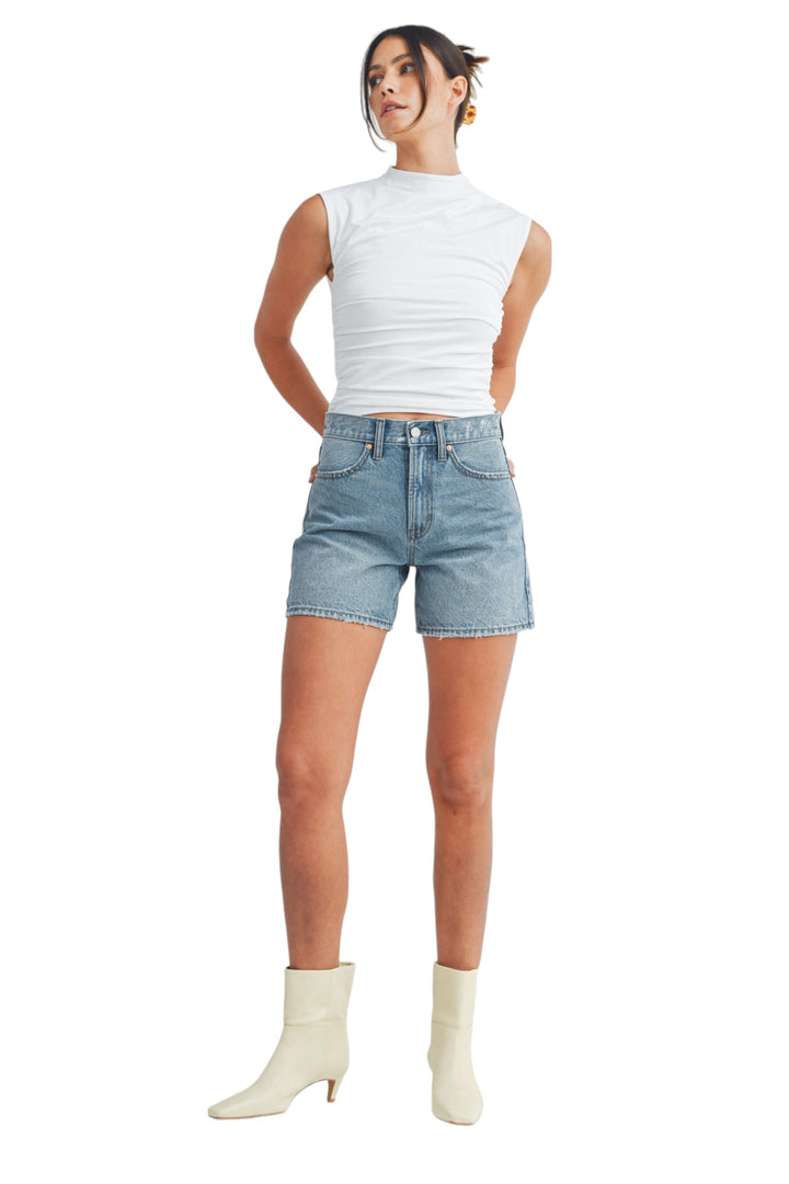 Gwen High Rise Denim Shorts