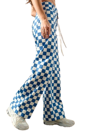 Demi Royal Checkered Pants