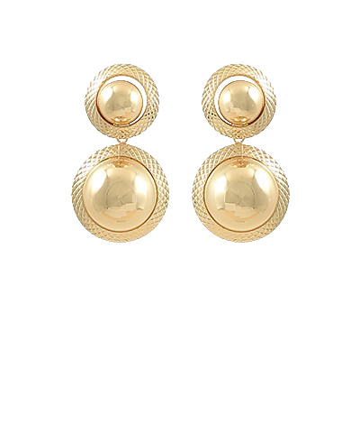 Double Saturn Drop Earrings