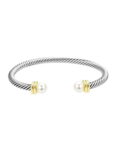 Pearl Accent Cable Bracelet
