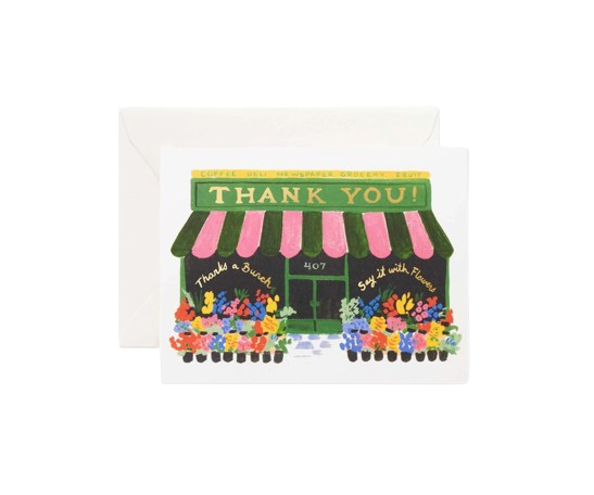 Flower Shop Thank You Card