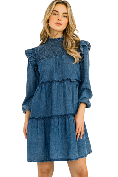 Perry Washed Denim Dress