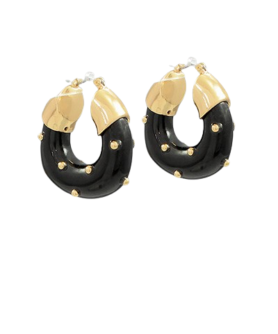 Studded Poly Hoops