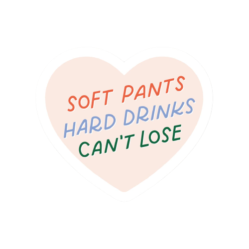 Soft Pants Heart Sticker