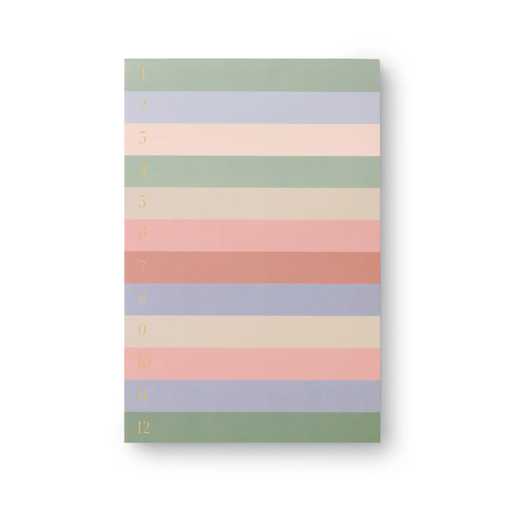 Muted Numbered Color Block Memo Notepad