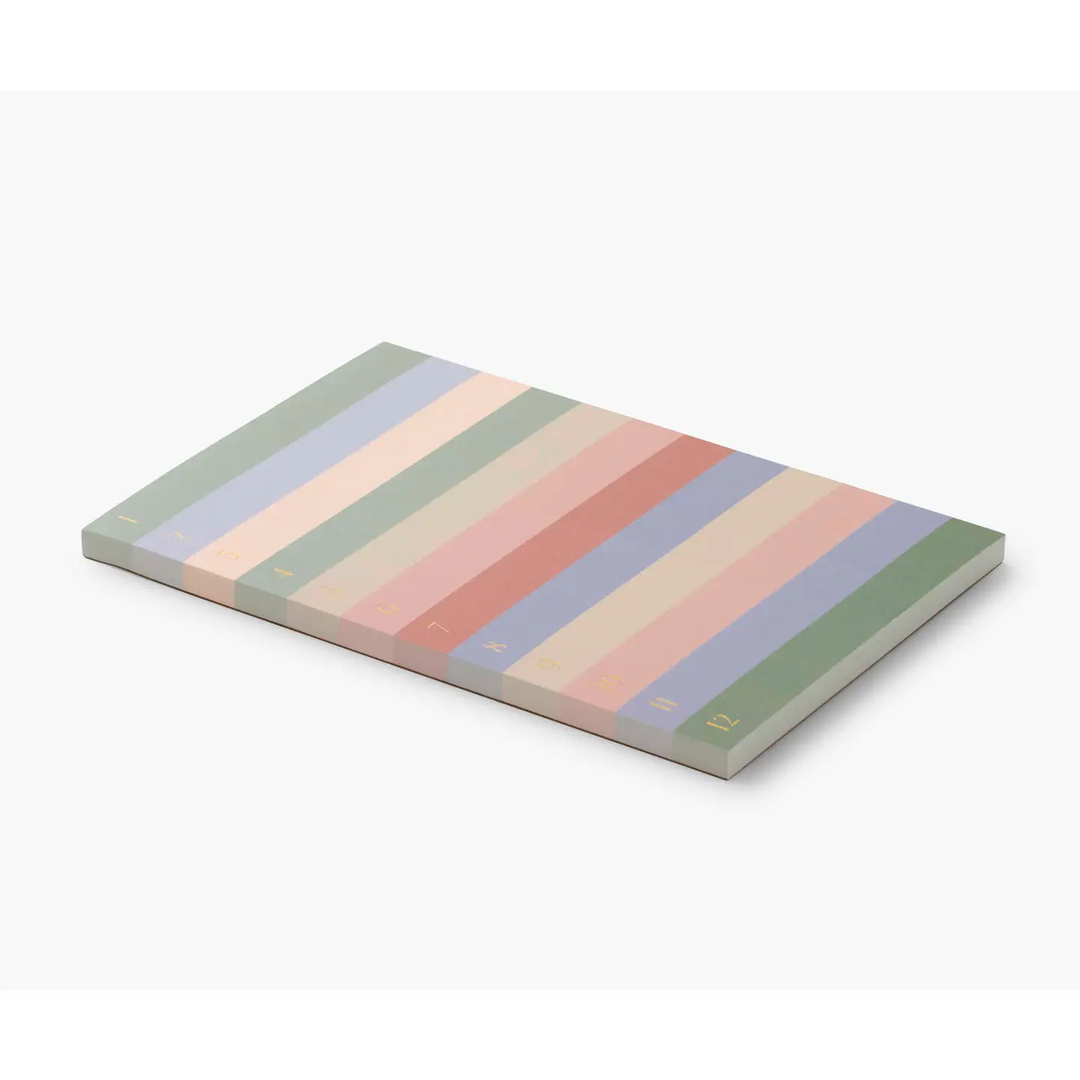 Muted Numbered Color Block Memo Notepad