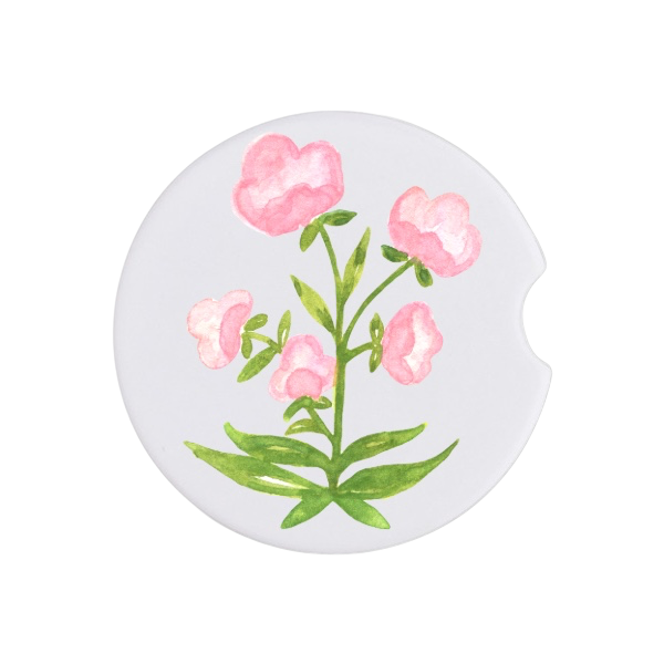 Pink Floral Car Coaster