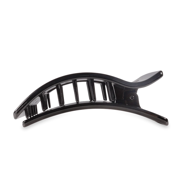Jet Black Large Flat Rectangle Teleties Clip