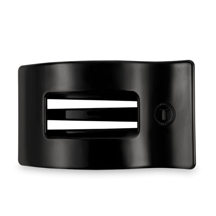 Jet Black Large Flat Rectangle Teleties Clip