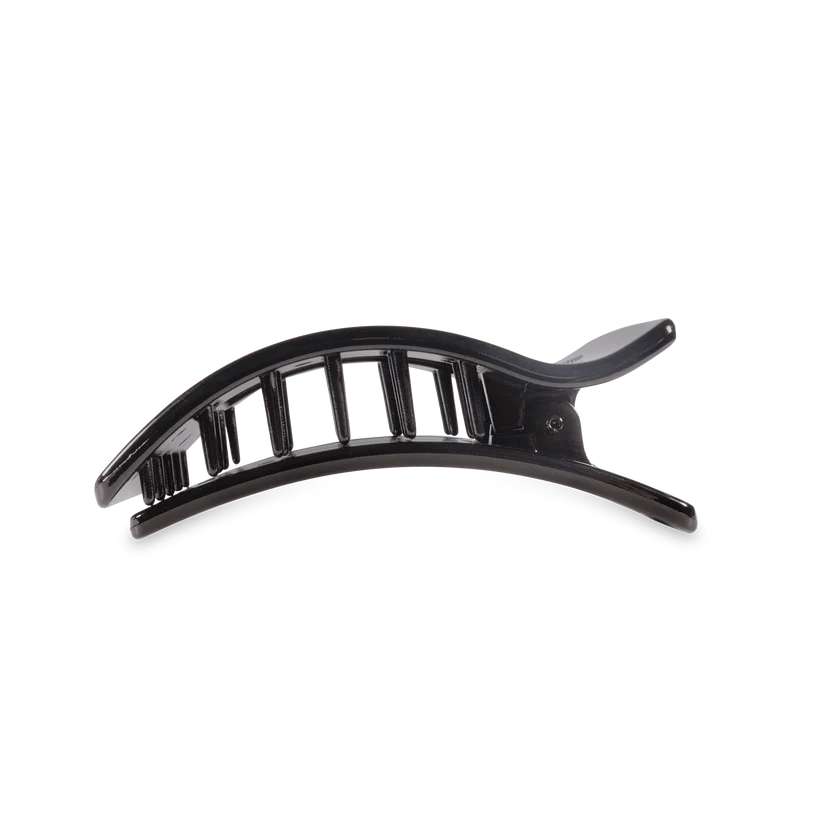 Jet Black Medium Flat Rectangle Teleties Clip