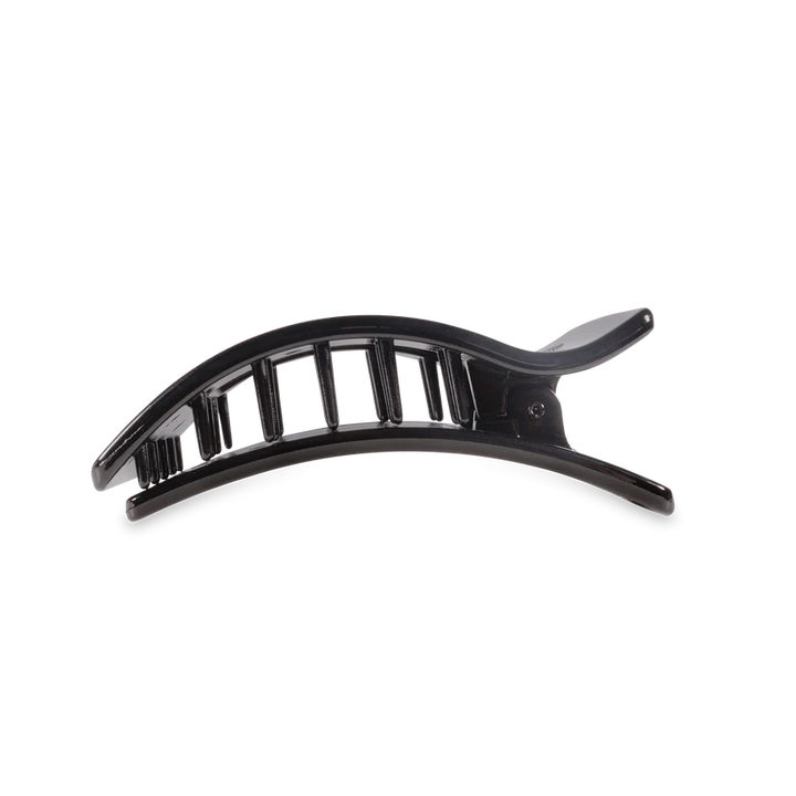 Jet Black Medium Flat Rectangle Teleties Clip