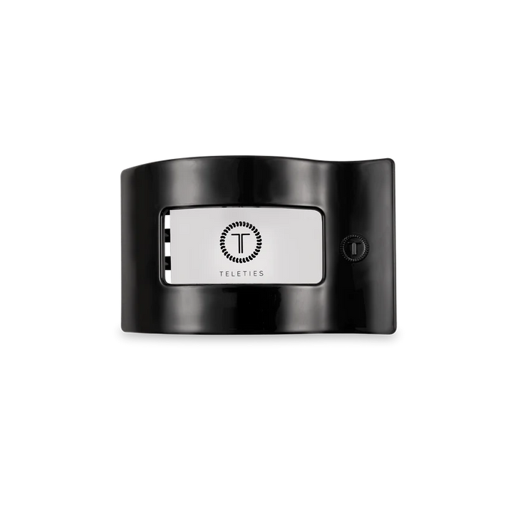 Black Small Flat Rectangle Teleties Clip