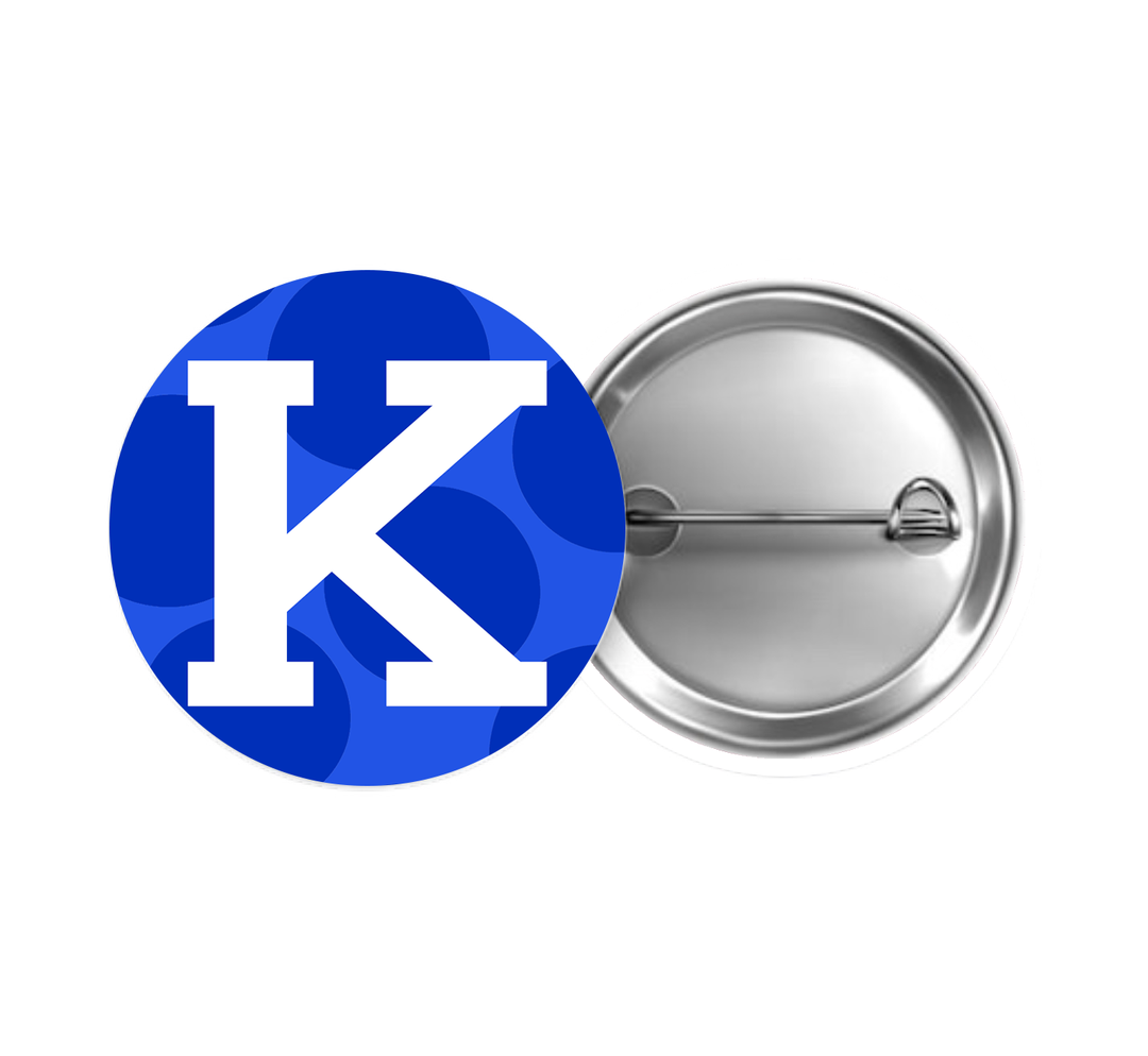K Polka Dots Button