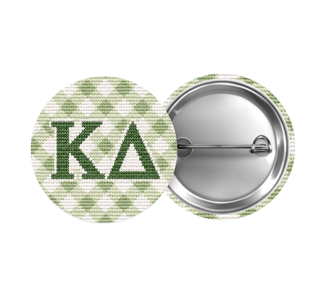 Needlepoint Sorority Button