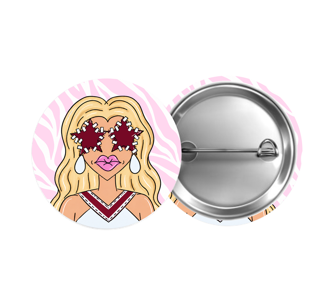 Maroon Fan Button