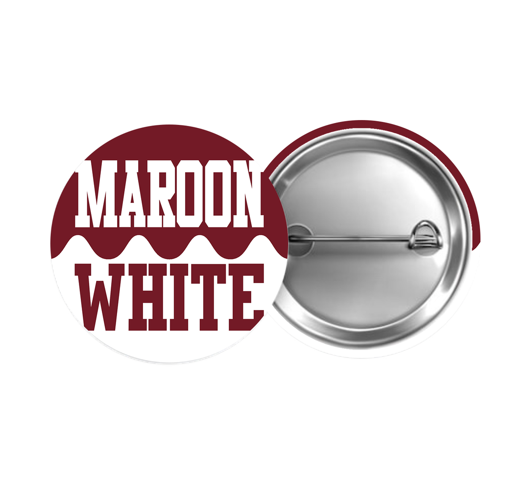 Maroon &amp; White Button