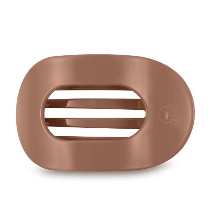 Mocha Mousse Large Flat Round Teleties Clip
