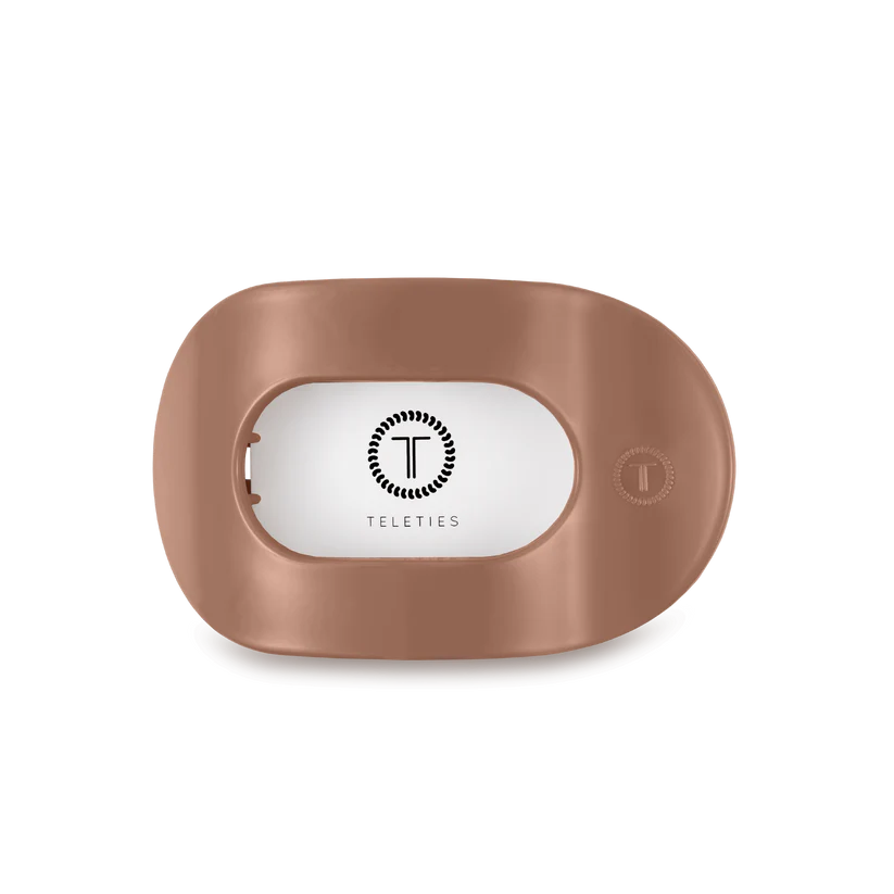 Mocha Mousse Medium Flat Round Teleties Clip