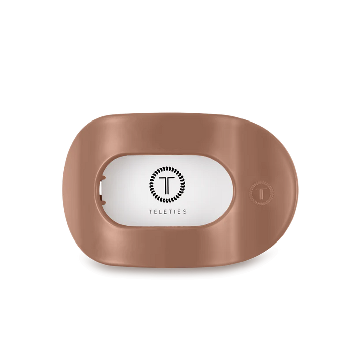 Mocha Mousse Medium Flat Round Teleties Clip