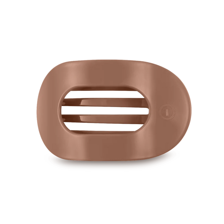 Mocha Mousse Medium Flat Round Teleties Clip