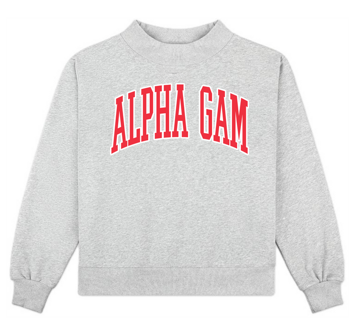 Alpha Gam Campus Mock Neck Crew