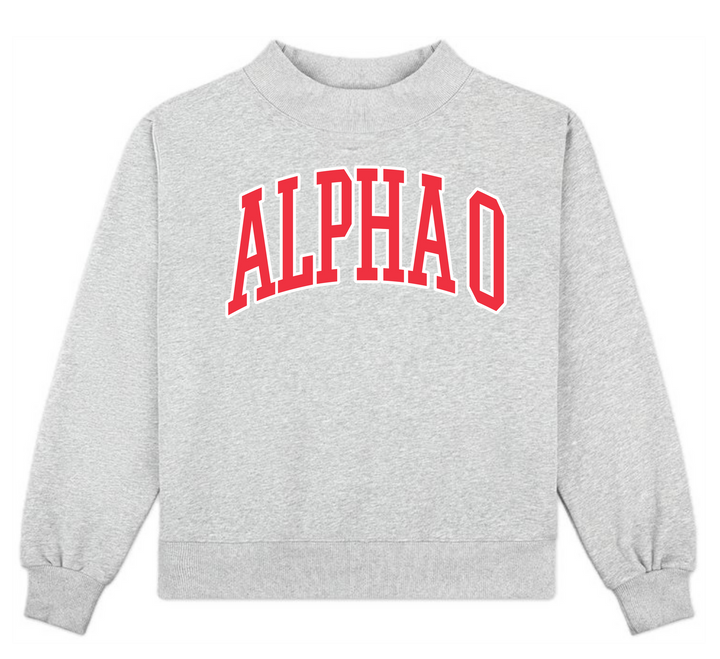 Alpha O Campus Mock Neck Crew