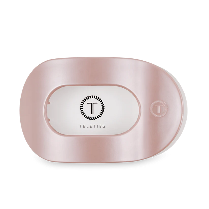 Pearly Pink Large Flat Round Teleties Clip