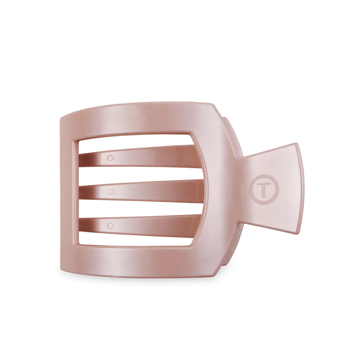 Pearly Pink Large Flat Square Teleties Clip