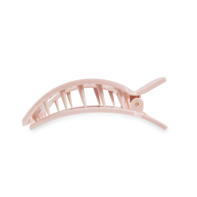 Pearly Pink Large Flat Square Teleties Clip