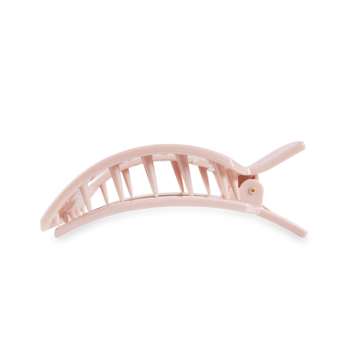 Pearly Pink Large Flat Square Teleties Clip
