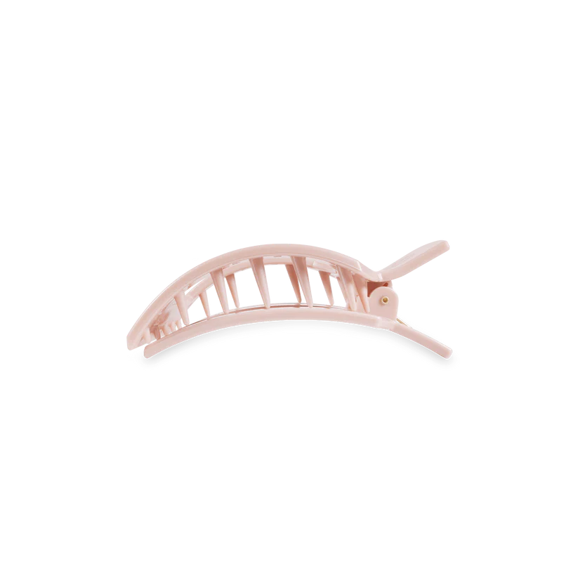 Pearly Pink Small Flat Square Teleties Clip