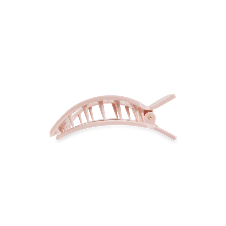 Pearly Pink Small Flat Square Teleties Clip