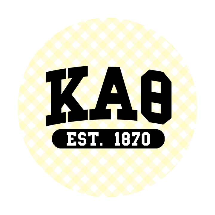 Collegiate Gingham Sorority Button