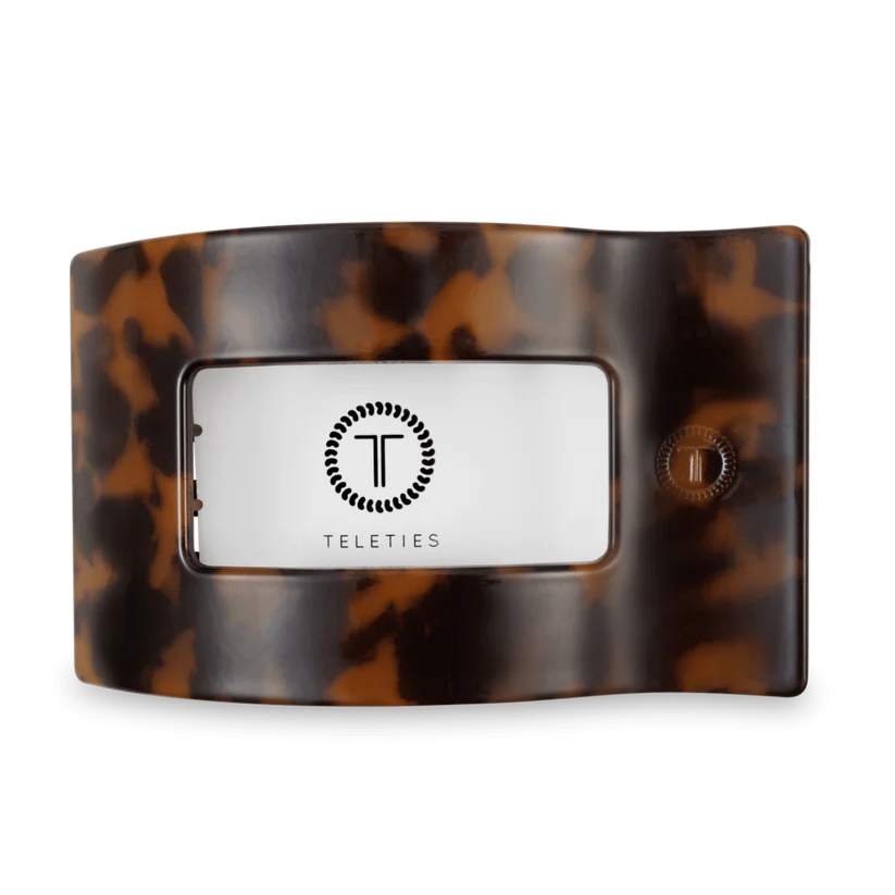 Tortoise Large Flat Rectangle Teleties Clip