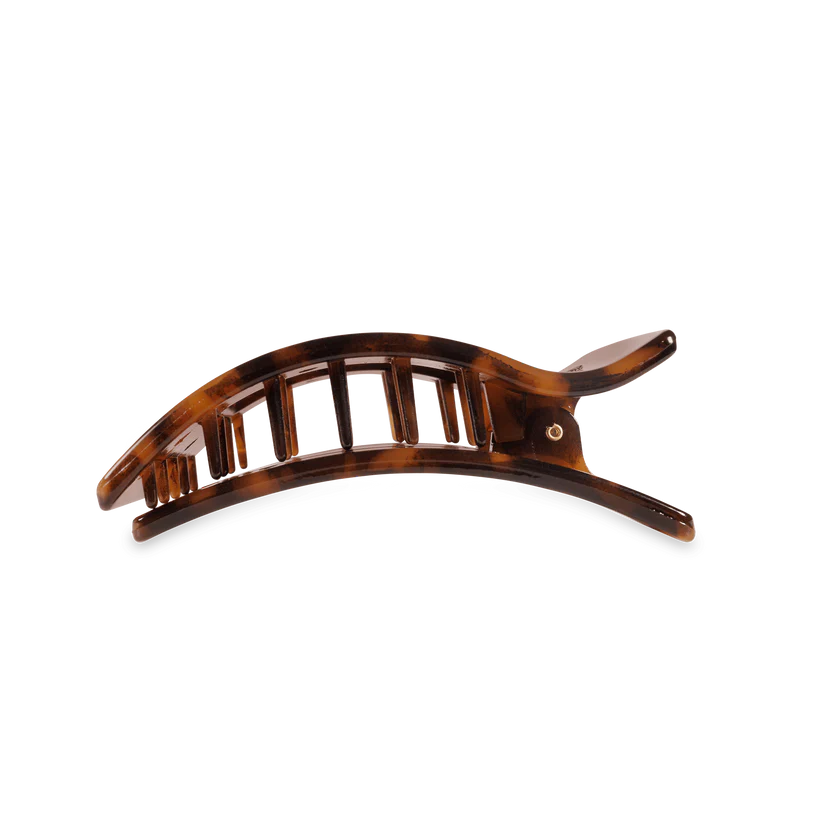 Tortoise Medium Flat Rectangle Teleties Clip